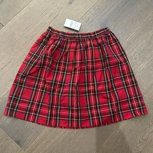Lined Plaid Skirt